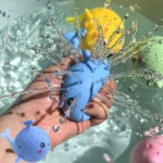 Baby Bath Toys Sponge Water Absorbing Whale Squeezing Stress Relief Toys Summer Swimming Play Water Toy for Children Squishy Kid 1