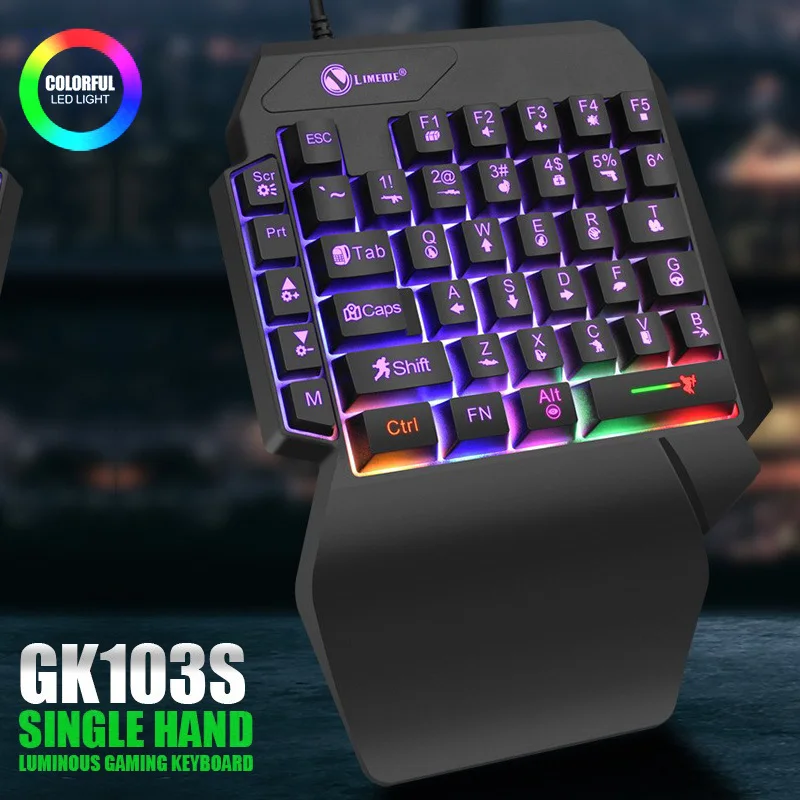 35keys One Handedly Single Hand Mini Gaming Keyboard Usb Ultra-slim Wired Backlight Keyboard for Laptop Desktop PC Smartphone 1