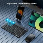 Ultra-Slim Bluetooth-compatible Keyboard Portable Mini Wireless Keyboard for iPad iPhone Tablet Phone Smartphone iOS Android Win 4