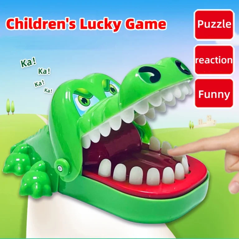 Crocodile Teeth Toys Children's Crocodile Bites Fingers Reaction Training Novelty Children's Lucky Game Trick Decompression Toy 1