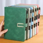 Vintage A5 leather notebook with personalized soft cover - perfect for business meetings and college life 5
