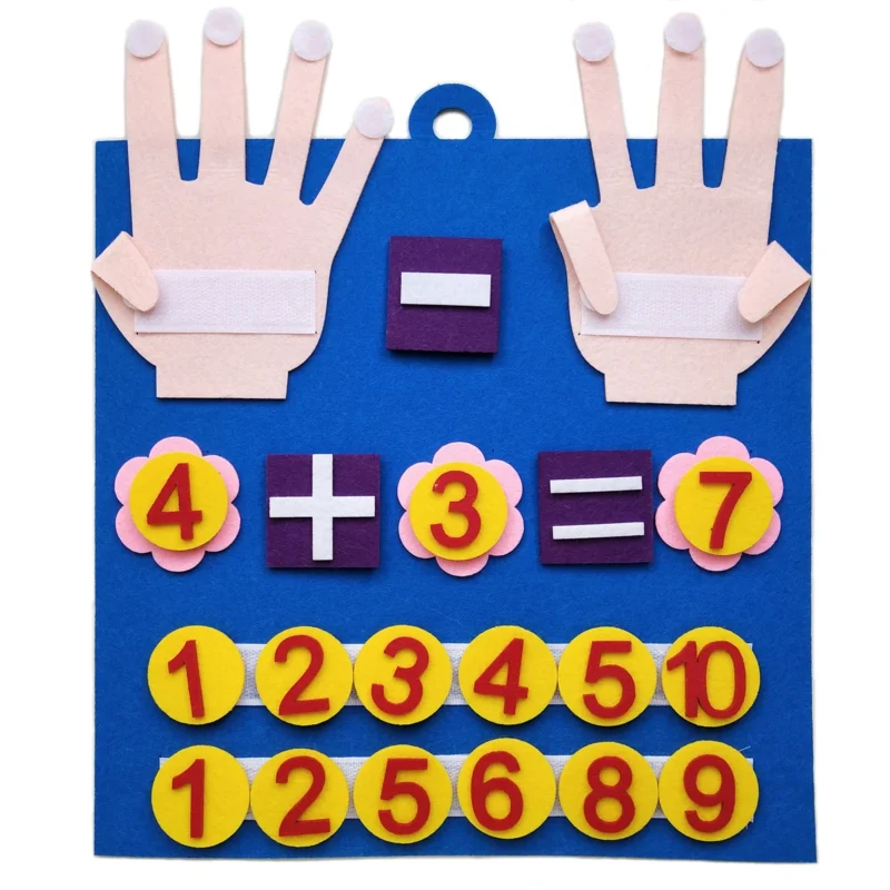 Toddler Montessori Toys Felt Finger Numbers Math Toy Children Counting Early Education Learning Game For Kids Intelligence 1