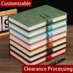 Vintage A5 leather notebook with personalized soft cover - perfect for business meetings and college life 2