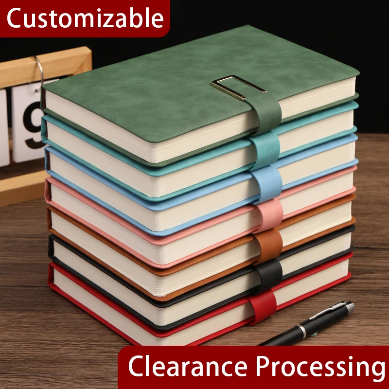 Vintage A5 leather notebook with personalized soft cover - perfect for business meetings and college life 2