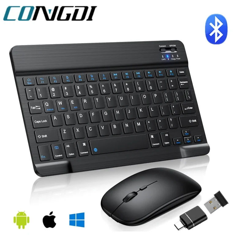 Ultra-Slim Bluetooth-compatible Keyboard Portable Mini Wireless Keyboard for iPad iPhone Tablet Phone Smartphone iOS Android Win 1