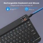 Ultra-Slim Bluetooth-compatible Keyboard Portable Mini Wireless Keyboard for iPad iPhone Tablet Phone Smartphone iOS Android Win 5