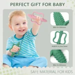 Baby teething toys with easy-grip handles, food-grade silicone teething toys, suitable for babies 0-6 months, 6-12 months 5