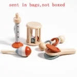 5Pcs Baby Musical Instruments Sensory Rattle Toys Early Educational Baby Musical Toys Montessori Toys Birthday Gifts for Kids 5
