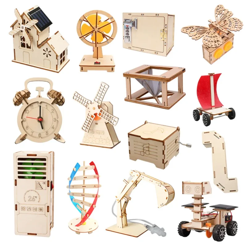 DIY Science Toys Kid Scientific Experiment Kit Educational Child STEM Toy Handmade Assembly Craft Technology Project for Student 1