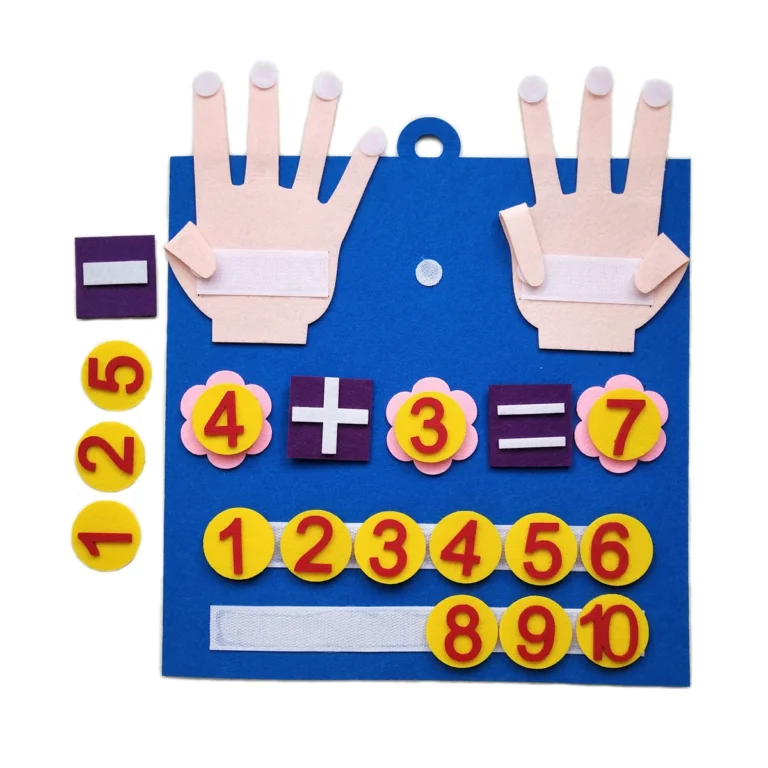 Toddler Montessori Toys Felt Finger Numbers Math Toy Children Counting Early Education Learning Game For Kids Intelligence 2