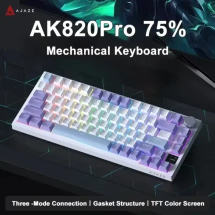 AJAZZ AK820 / AK820Pro Gaming Mechanical Keyboard 75% 82 Keys Wired Single Mode/Bluetooth Wireless Gamer Keyboard for Laptop PC 1
