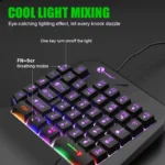 35keys One Handedly Single Hand Mini Gaming Keyboard Usb Ultra-slim Wired Backlight Keyboard for Laptop Desktop PC Smartphone 4