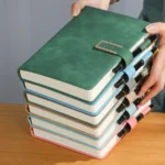 Vintage A5 leather notebook with personalized soft cover - perfect for business meetings and college life 4