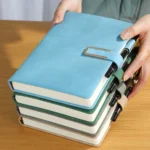 Vintage A5 leather notebook with personalized soft cover - perfect for business meetings and college life 6