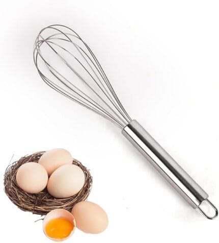 1pc, Whisk, Stainless Steel Egg Beater, Blender, Mixer, For Blending, Whisking, Beating And Stirring, Kitchen Gadgets, Kitchen Accessories, Home Kitchen Items