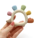Baby Dinosaur Silicone Teething Toys BPA Free Easy to Grip Infant Care Teether Chewing Toy for Newborn Gift Babies Accessory 4