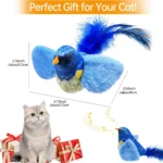Indoor Interactive Birds Toy for Cat Chasing Teasing Toy Sounding Catnip Cat Teaser Toy Self-hilarity Wall Hanging Birds Cat Toy 6