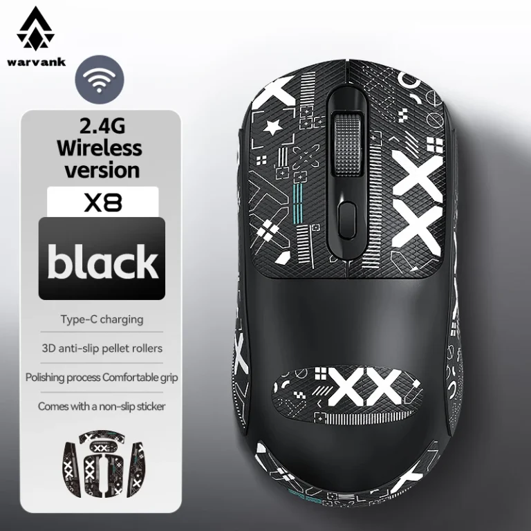 Warvank X8 Wireless Gaming Mouse 500mAh TYPE-C Rechargeable Office Mouse Suitable for Laptop Desktop Computers 2
